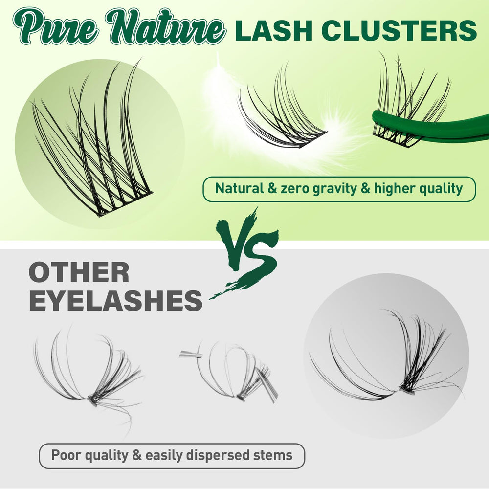 KEYYOU cils wispy sur bande fine, application facile et précise.