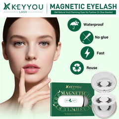 KEYYOU cils magnétiques dans l'étui-miroir pour rangement sûr.