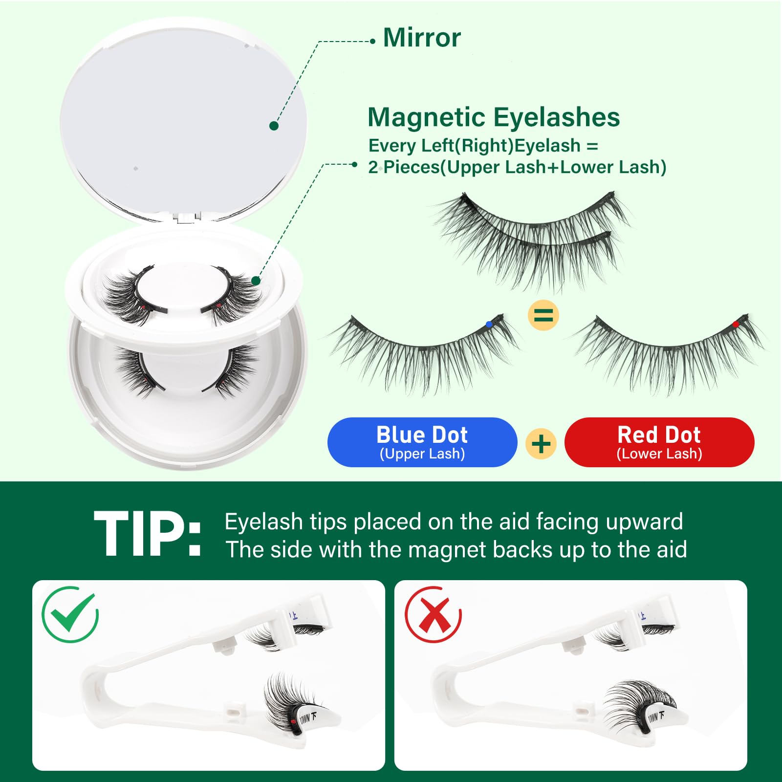 KEYYOU cils magnétiques paires identiques faciles à appliquer.