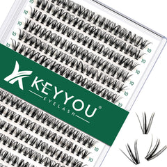 KEYYOU clusters cils 300pcs dans l'étui offrant un volume naturel.