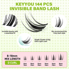 KEYYOU D-Curl manga lashes close-up show natural curl and wispy texture.