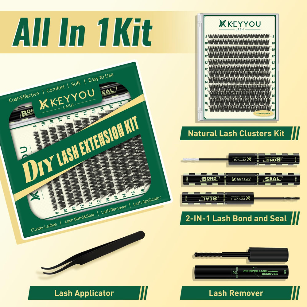 KEYYOU dissolvant cils permet un retrait en douceur des clusters.