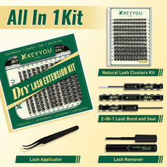 KEYYOU dissolvant cils permet un retrait en douceur des clusters.