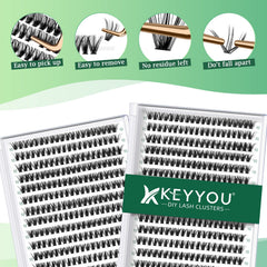KEYYOU lash-clusters-diy-maison, parfait pour créer votre style chez soi avec précision.