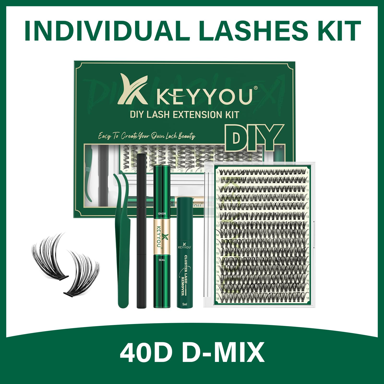KEYYOU ensemble-brosse-cils, accessoire utile pour démêler et entretenir les cils.