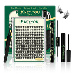 KEYYOU ensemble KY06: boîte luxueuse et cils naturels pour un port quotidien.