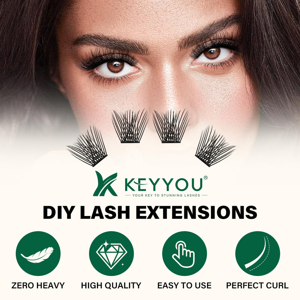 KEYYOU ensembles-cils-naturels-8-18mix donne un rendu discret et naturel sur vos yeux.