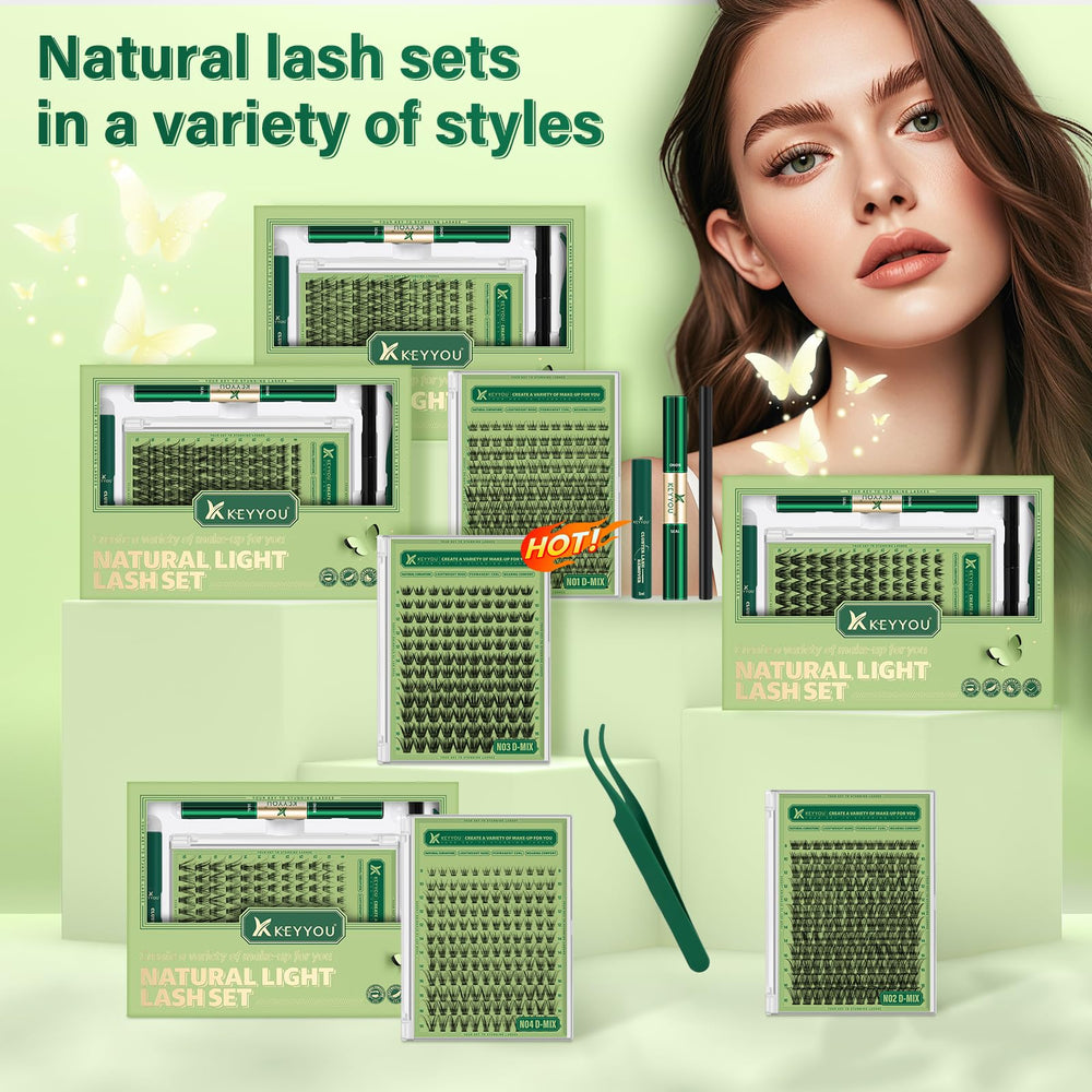 KEYYOU étui kit cils compact, rangement pratique
