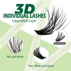 KEYYOU extensions cils 8-16 mm mélange pour styles variés