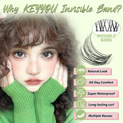 KEYYOU Fairy Clusters cils D-Curl, ensemble pratique pour un style manga discret.