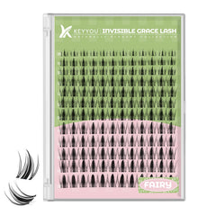 KEYYOU Fairy lash clusters 144pcs in box for multiple wearings.