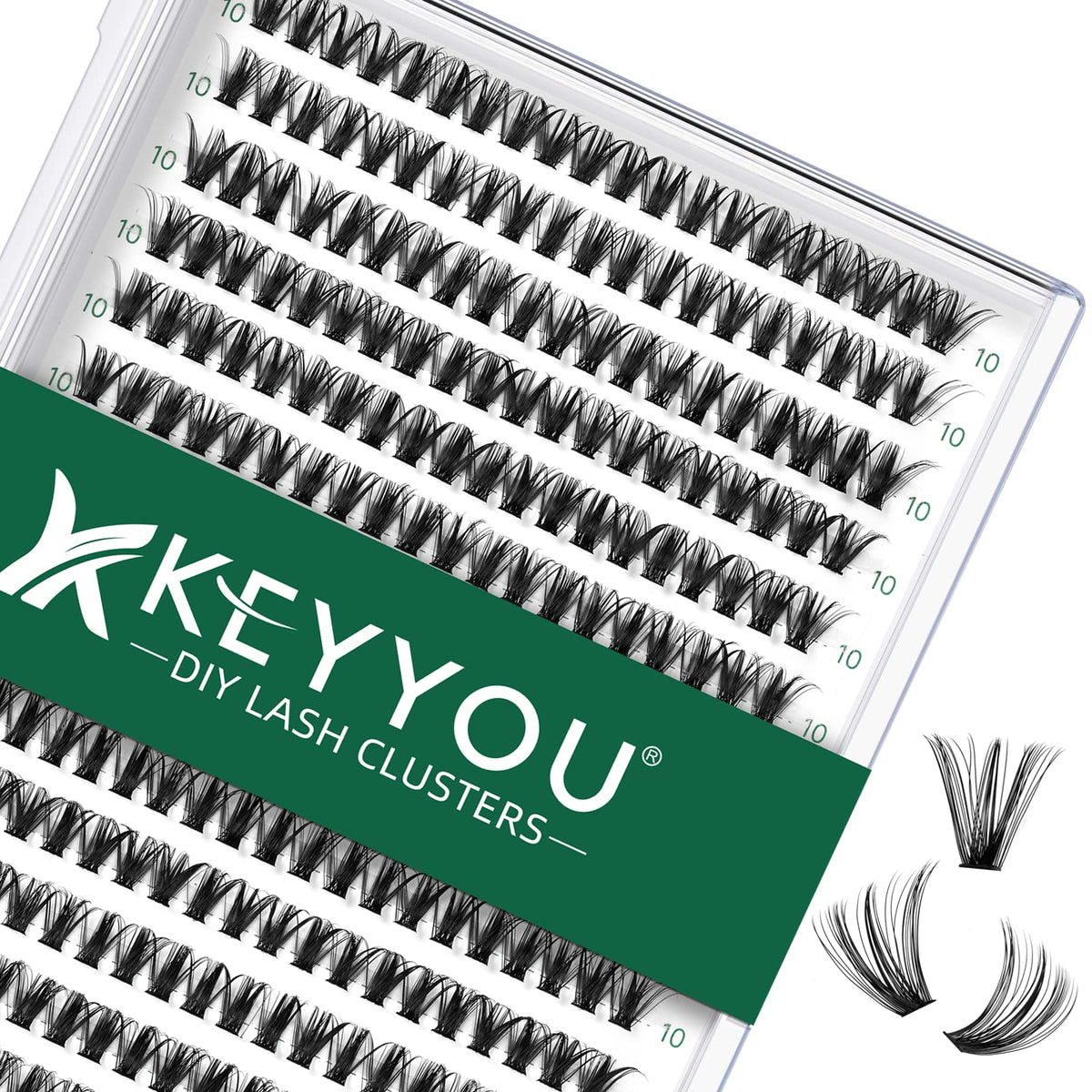 KEYYOU groupes cils 300pcs, volume naturel et confort durable pour un regard