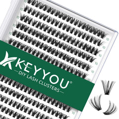 KEYYOU groupes cils 300pcs, volume naturel et confort durable pour un regard