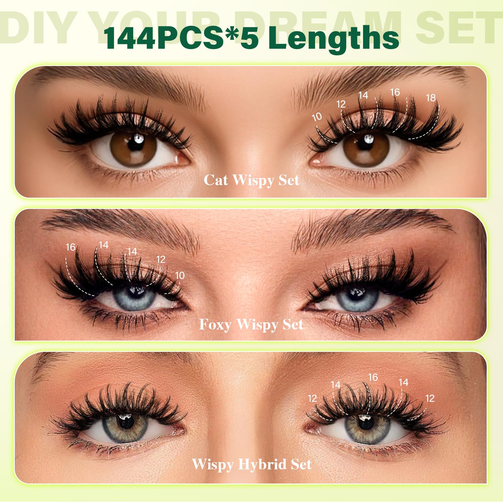 KEYYOU LASH Bande ultra-fine pour pose rapide et confortable