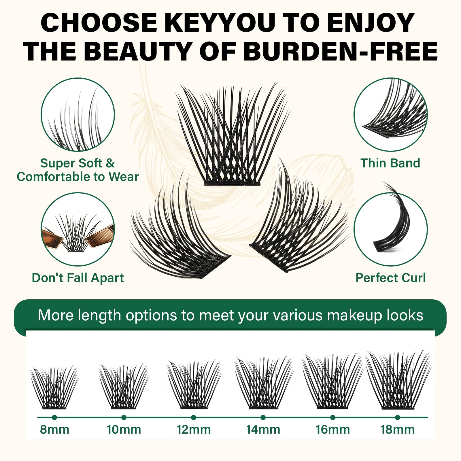 keyyou lash clusters application-diy facile, resultat personalise