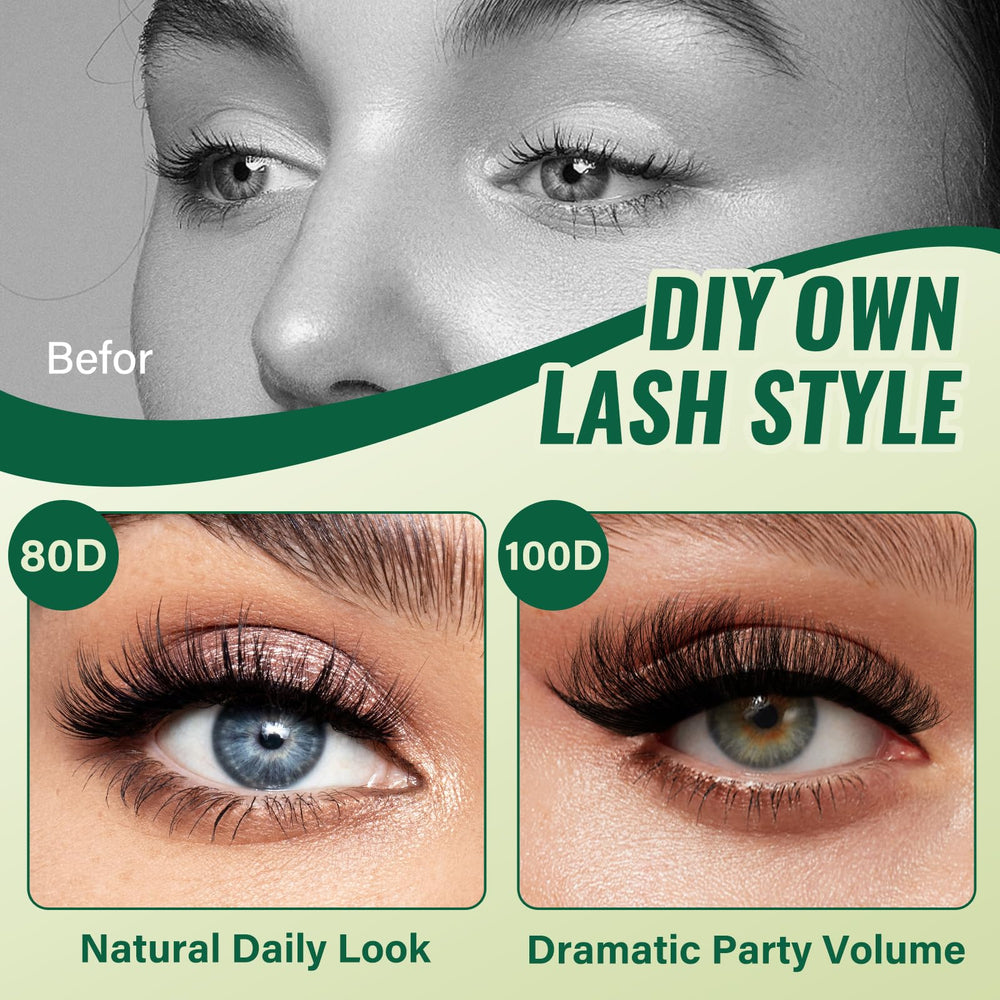 KEYYOU LASH Clusters – Application maison facile sans résidu de colle