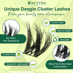 KEYYOU Clusters – design Flora Wispy pour un regard naturel et duveteux.
