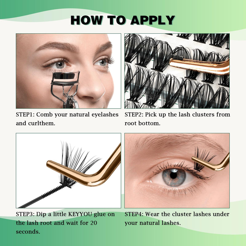 KEYYOU Lash Clusters parfait pour DIY à domicile sans salon