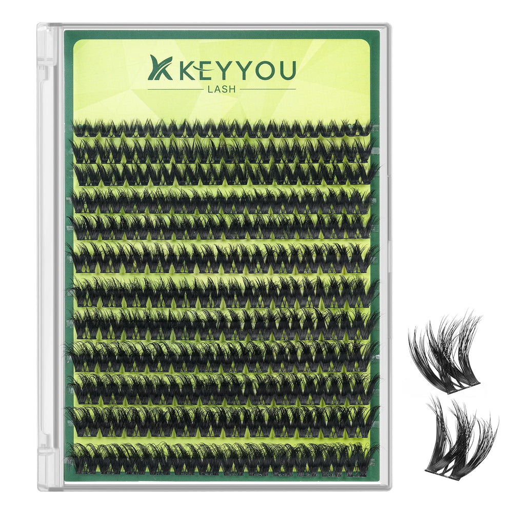 KEYYOU Clusters cils – effet 3D pour un regard plus volumineux.
