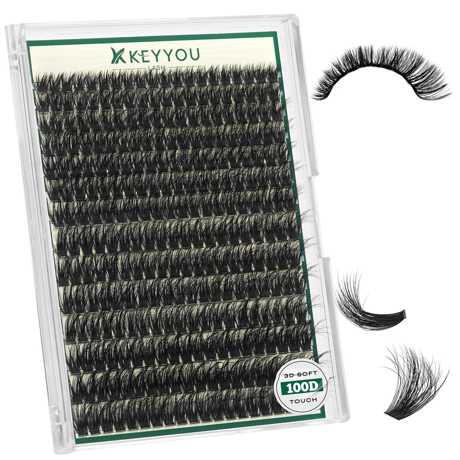 KEYYOU LASH Clusters – Effet 3D, volume naturel pour un regard plus dense