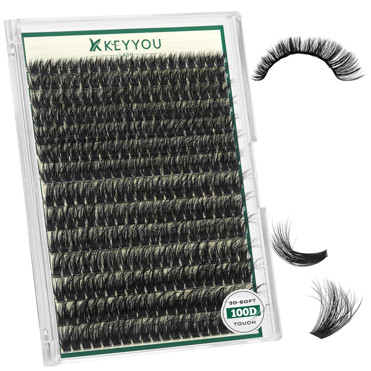 KEYYOU LASH Clusters – Effet 3D, volume naturel pour un regard plus dense