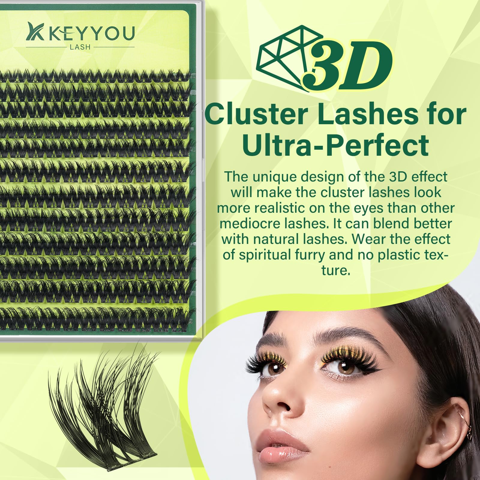 KEYYOU Clusters – matériau soft et léger pour un port confortable.