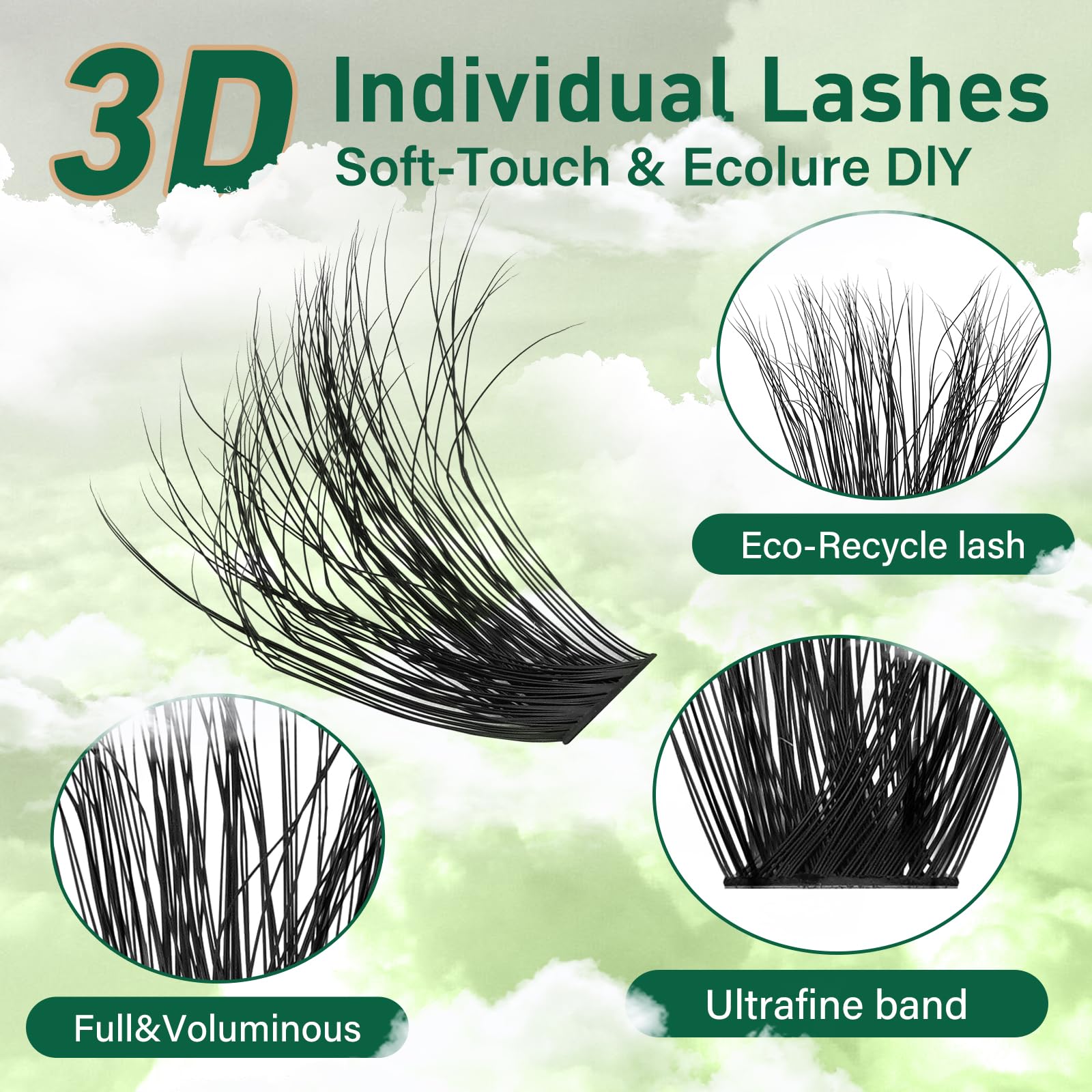 KEYYOU LASH Clusters – Mix 9-18 mm pour un look personnalisé