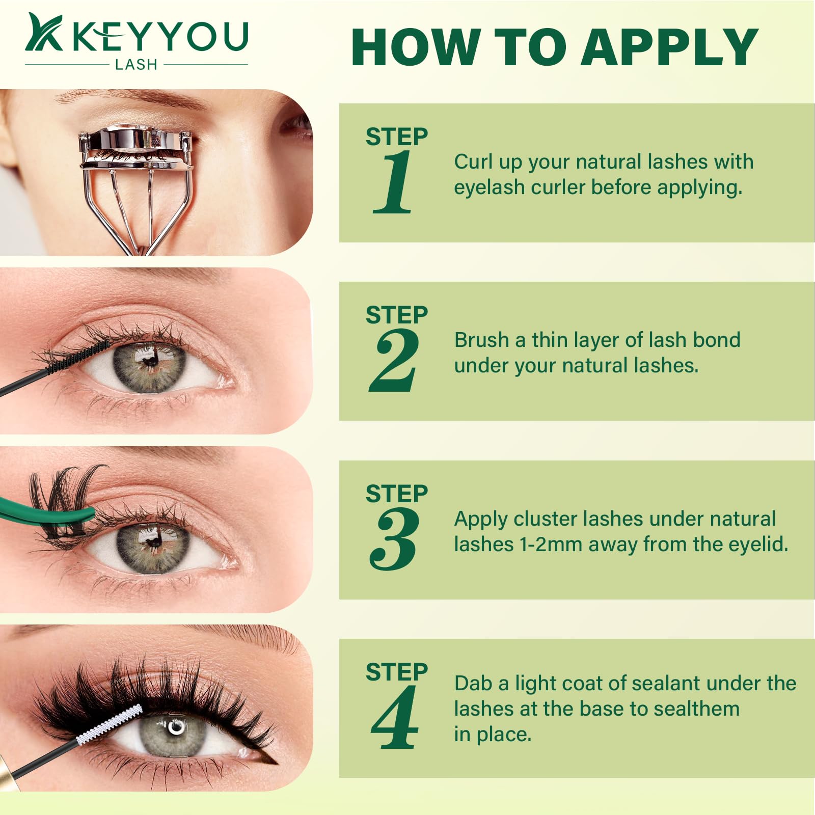 KEYYOU LASH Confort et tenue longue durée sans lourdeur