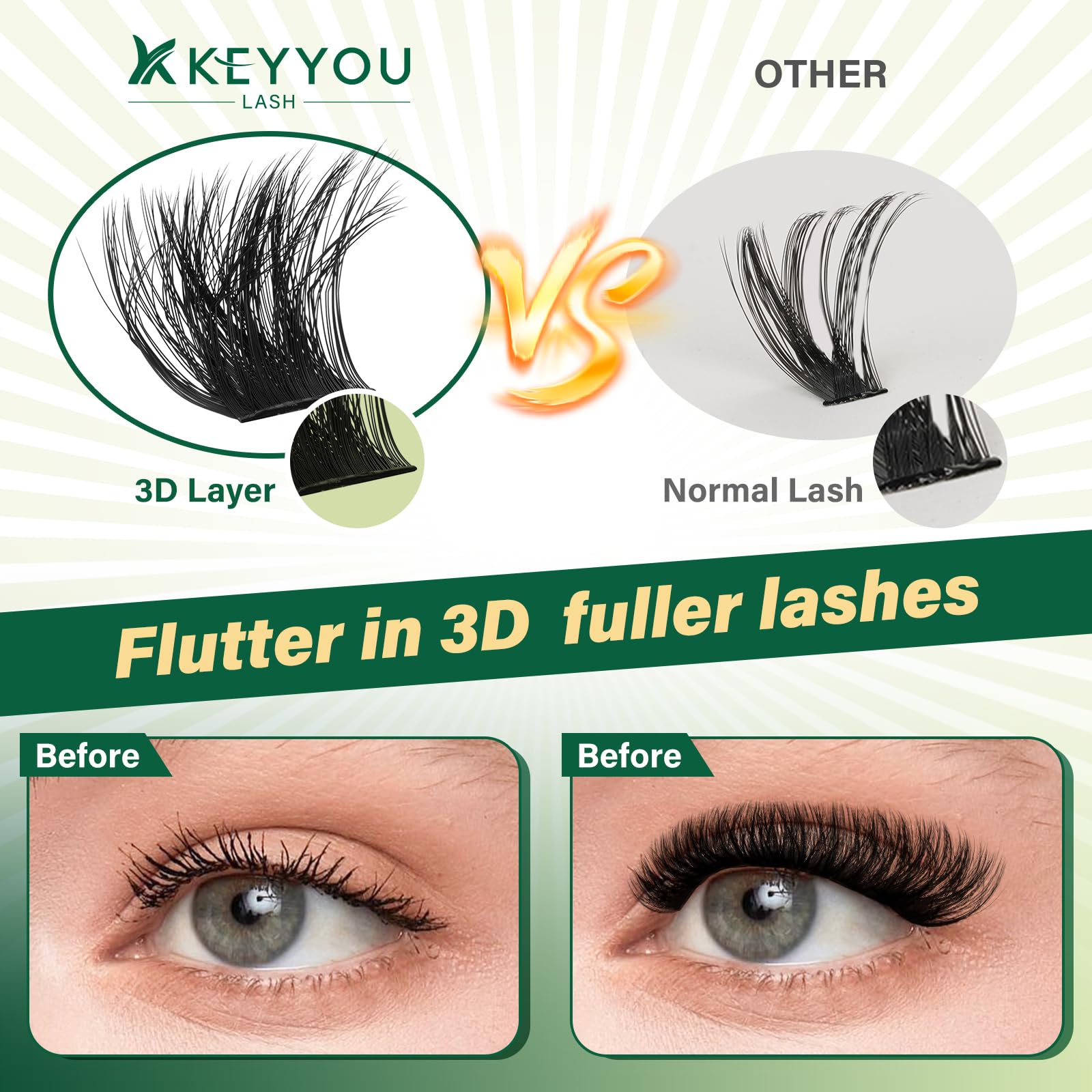 KEYYOU LASH demaquillant vegetal pour proteger les cils natifs.