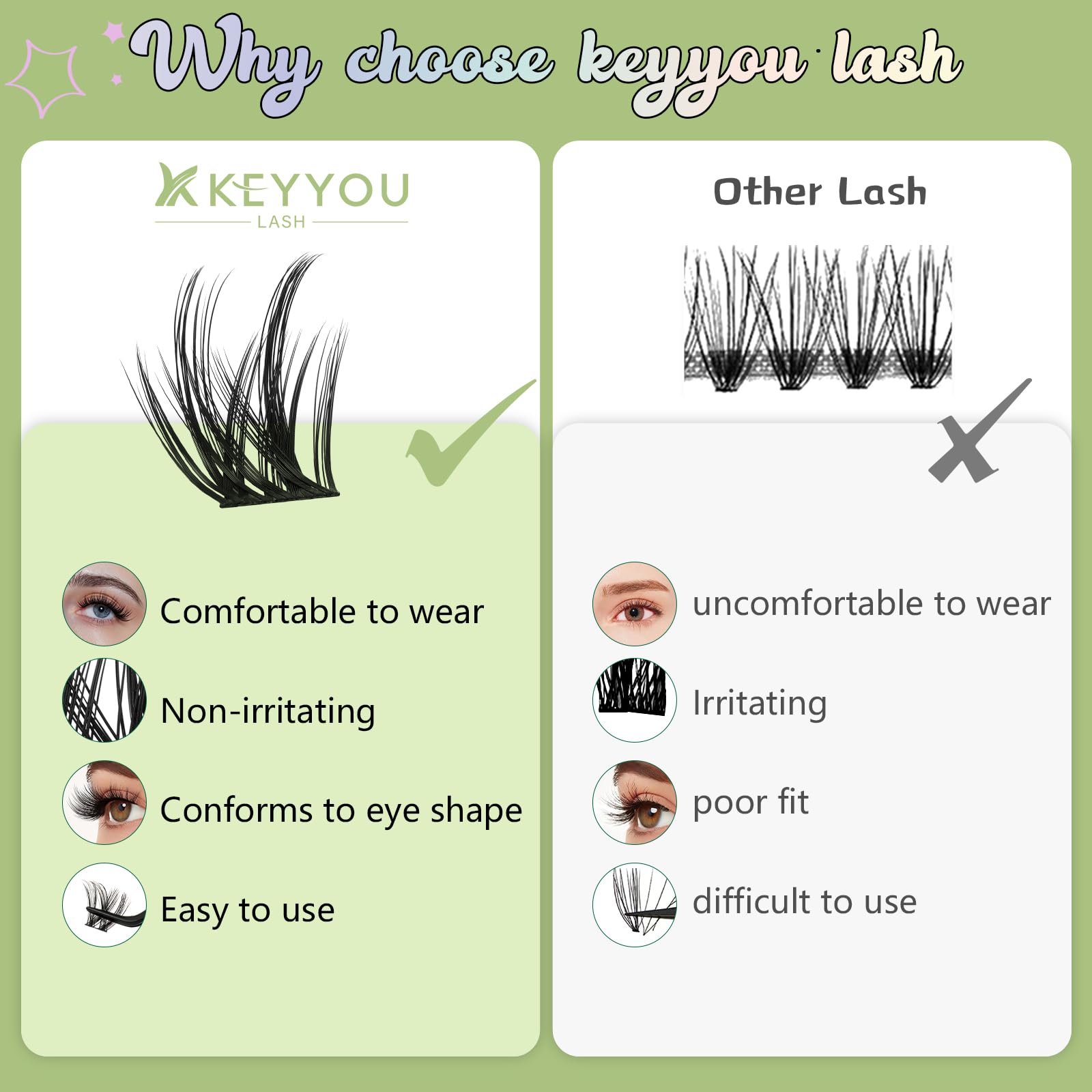 KEYYOU LASH démaquillant doux pour retirer les extensions.