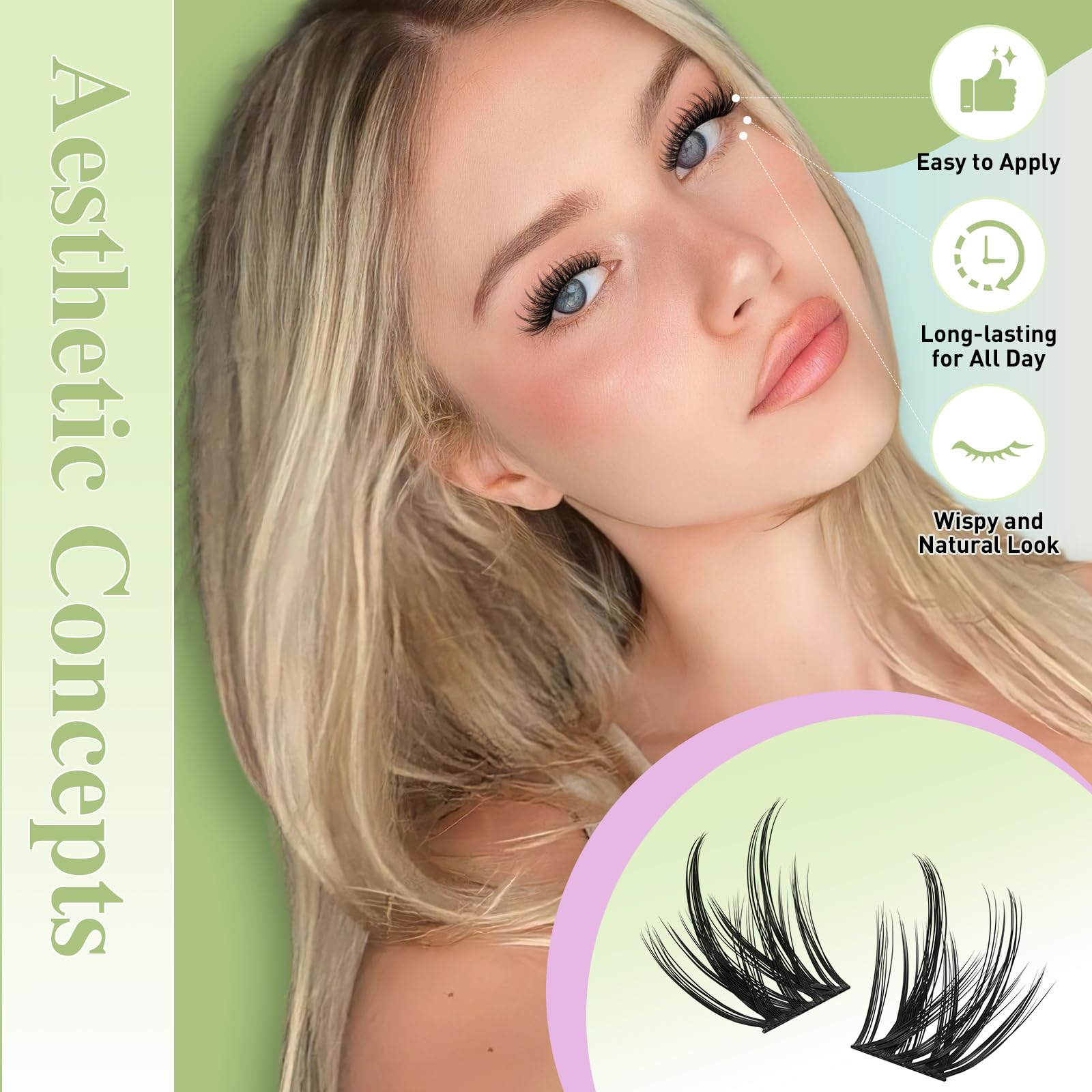 KEYYOU LASH pinces pour une pose précise et facile.