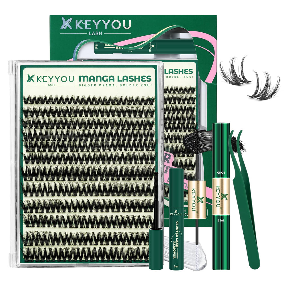 KEYYOU LASH Flaunt Groupes Cils Flora D Curl 144 pièces, volume personnalisable