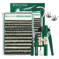 KEYYOU LASH Flaunt Groupes Cils Flora D Curl 144 pièces, volume personnalisable
