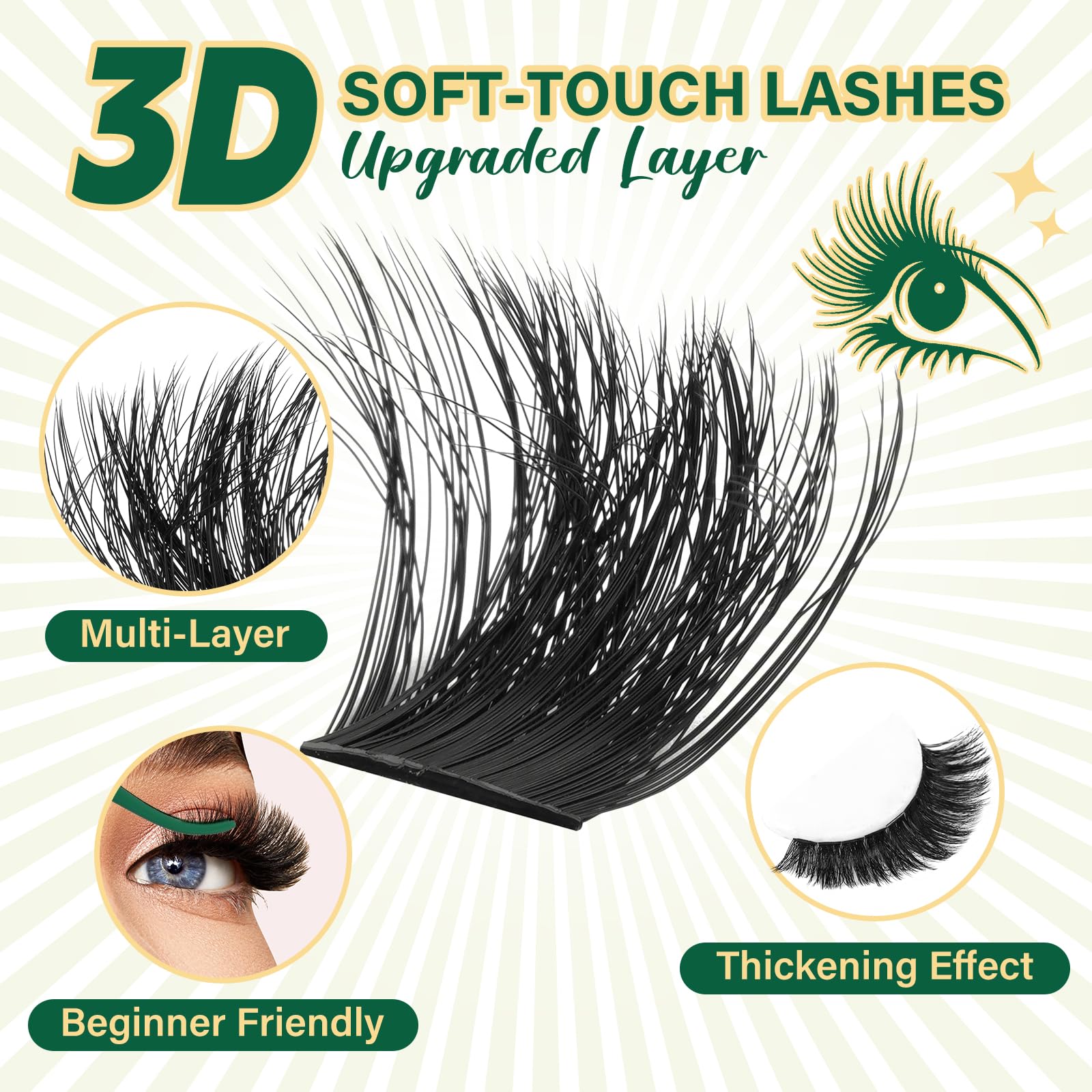 KEYYOU LASH outils professionnels trio pour pose precise et rapide.