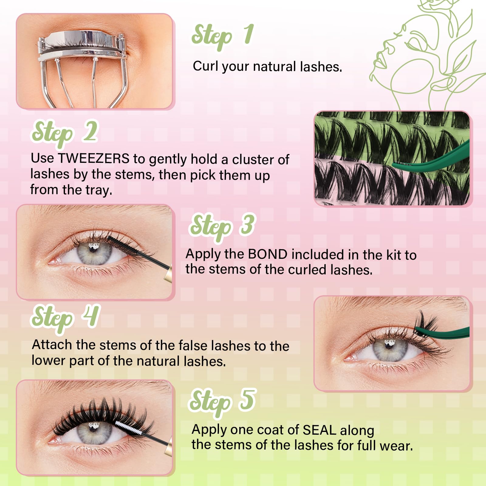 KEYYOU pinceau applicateur cils Fairy Wink pour une application précise.