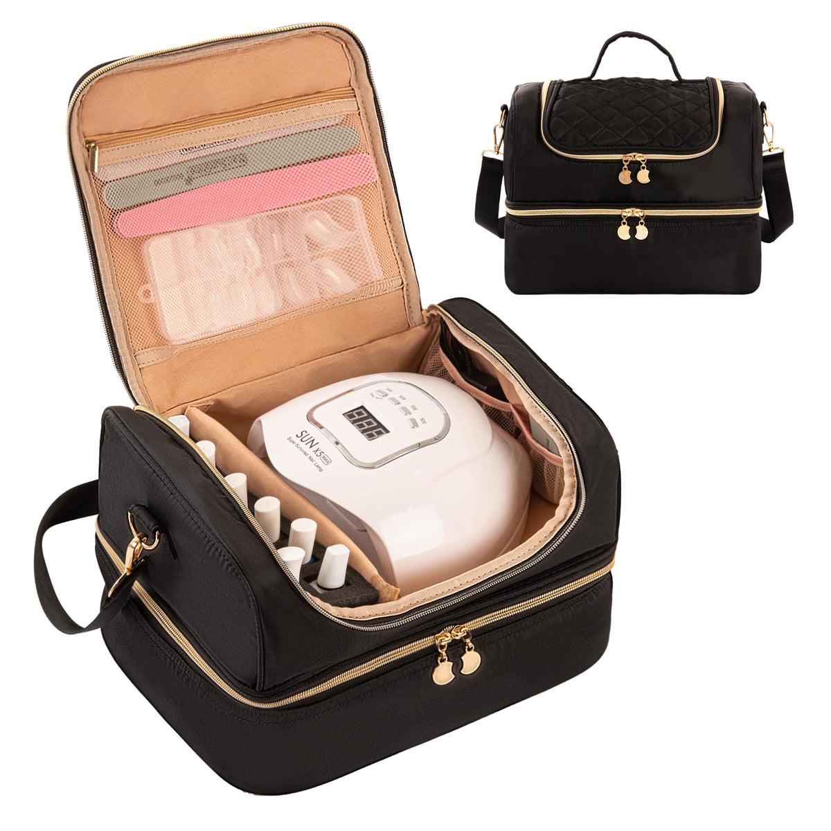 KGMCARE Organiseur vernis 60 bouteilles: rangement clair et accessible.
