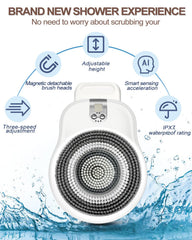 KGV brosse-douche rotation 360, massage humide et exfoliation efficace.