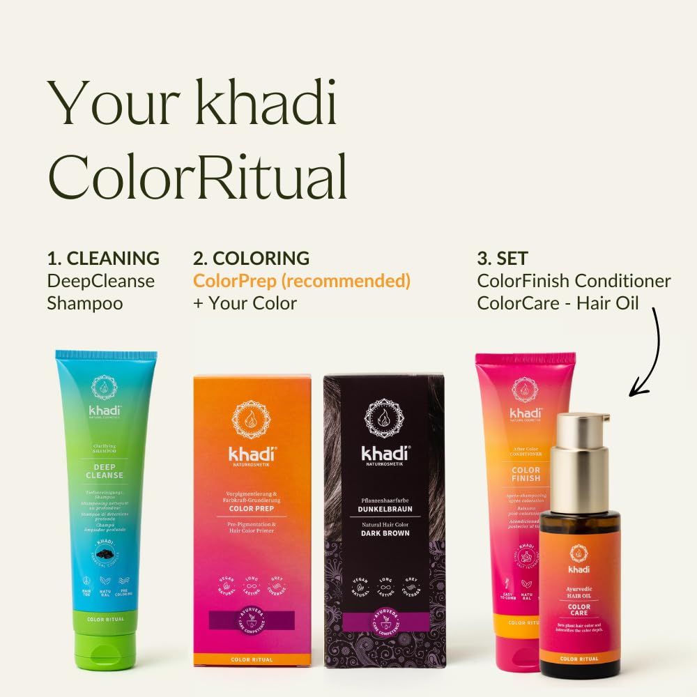 Résultat KHADI brun foncé brillant après traitement.