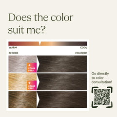 Couverture des cheveux gris avec KHADI, teinte naturelle et durable.