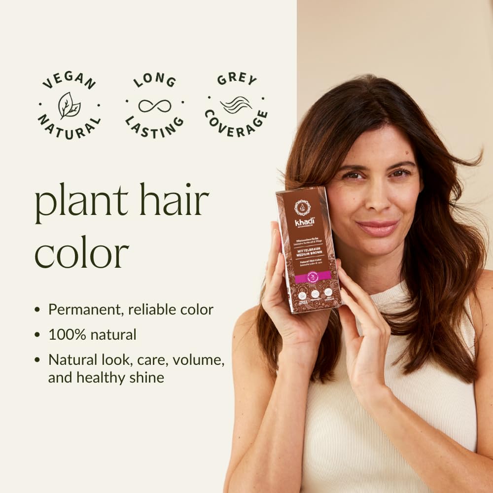 KHADI pigments plantes - henné et indigo pour une couleur naturelle sans produits chimiques.