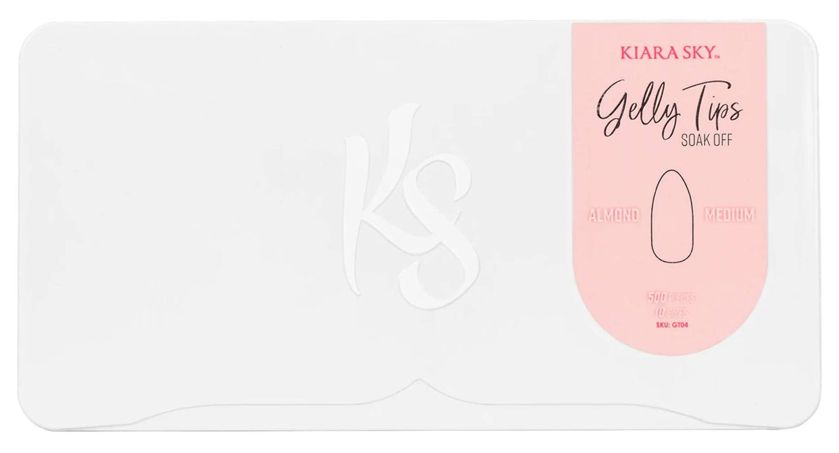 Kiara Sky Gelly Tips forme amande moyenne pour un look naturel et durable