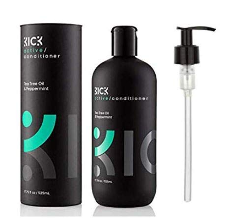 Kick Homme Conditioner bouteille-arbre-a-the-menthe : revitalise le cuir chevelu et apporte du confort.