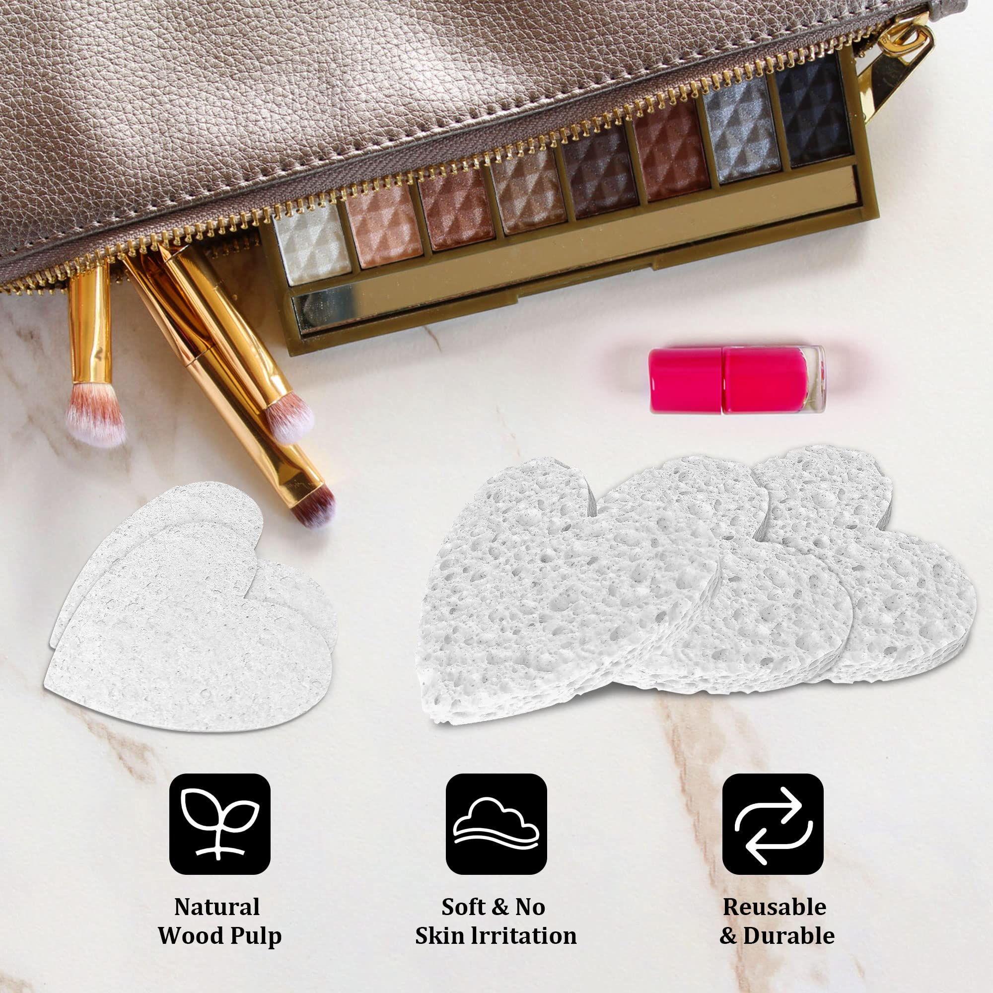 Éponge Kickleen démaquillage en douceur pour retirer le maquillage.