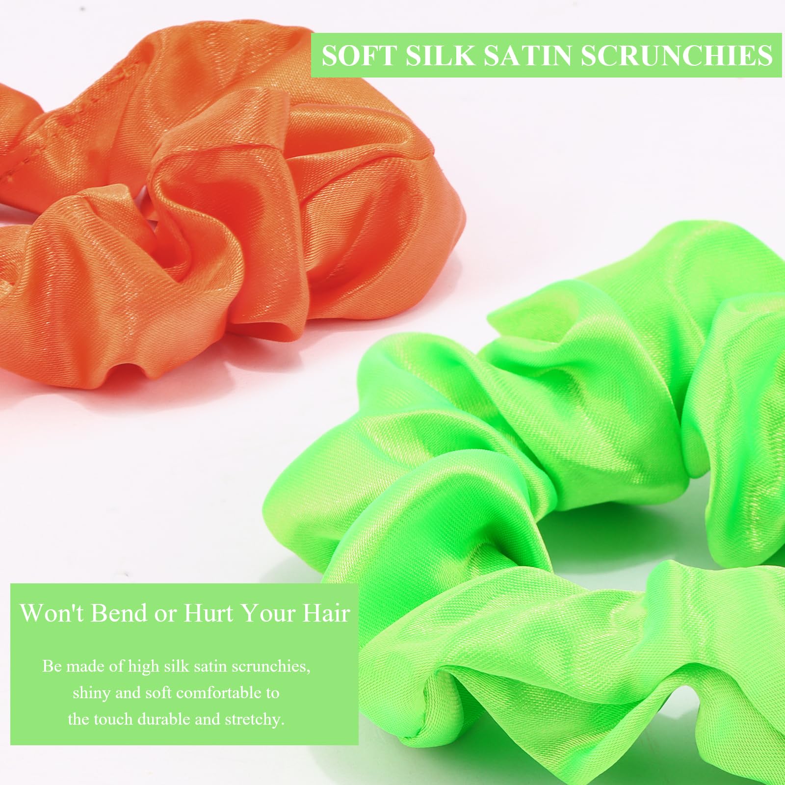 KICOSY scrunchie néon jaune, ambiance soleil et combinaisons vestimentaires simples.