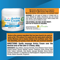 Kids Relief crème arnica – absorption rapide sans résidu gras après application.