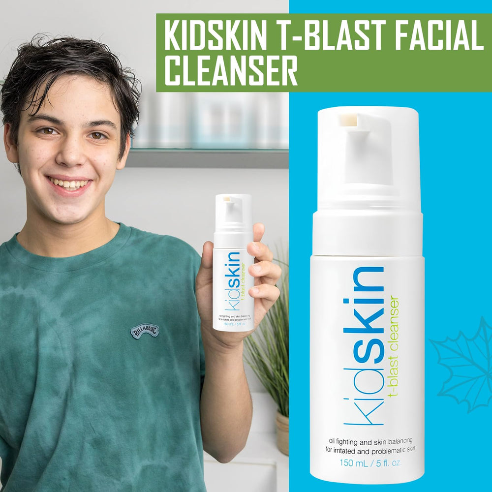 Kidskin T-Blast: mousse visage douce pour une peau ado fraîche.
