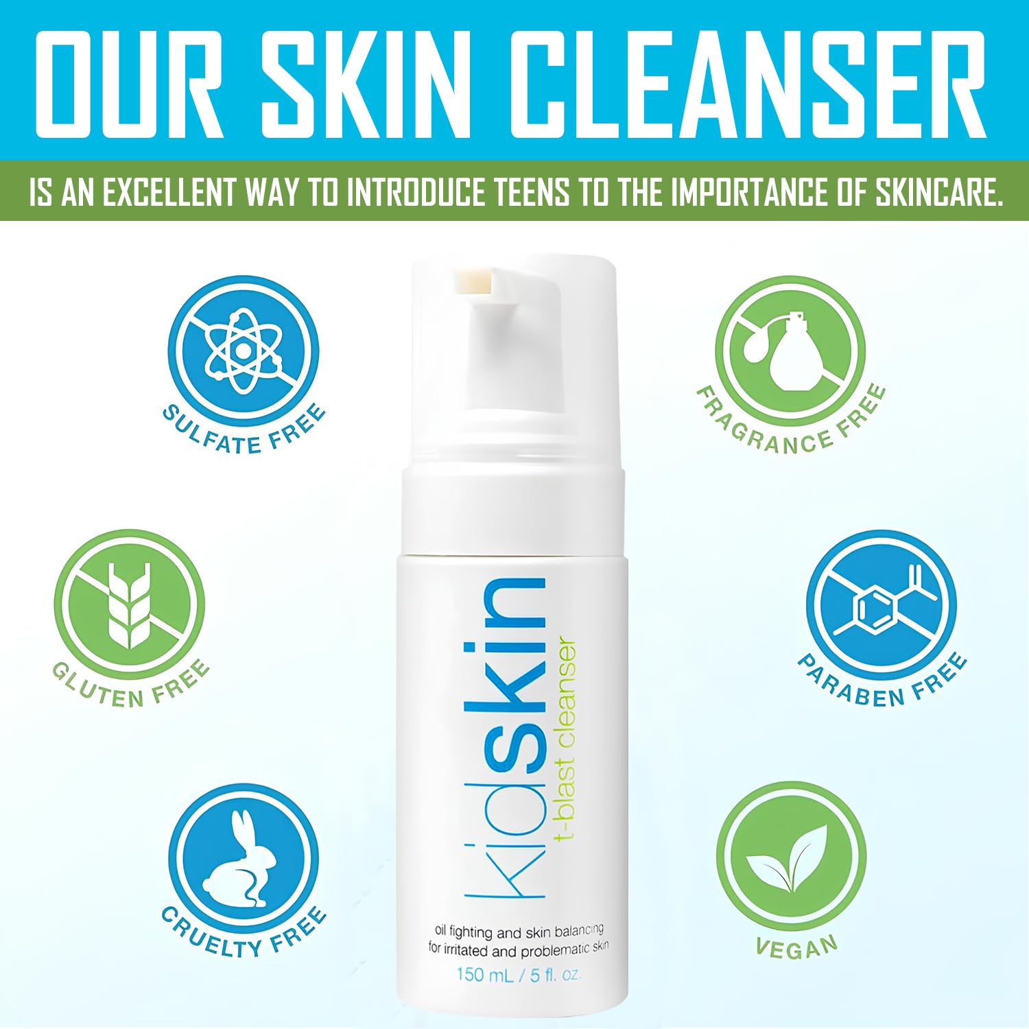 Kidskin T-Blast: soin visage adolescent pour peau équilibrée et saine.