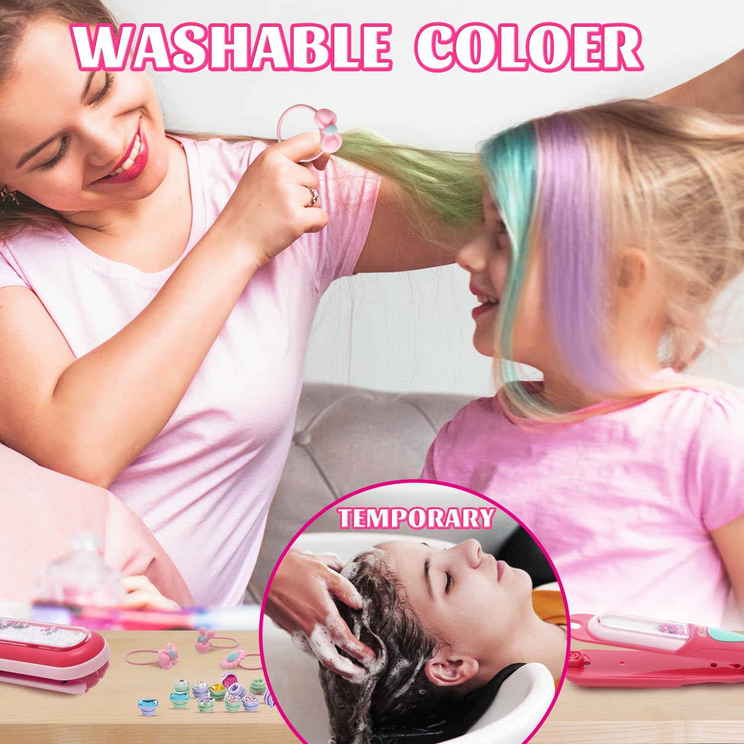 Kit accessoires coiffure Kidzkube complétant le look avec scintillants