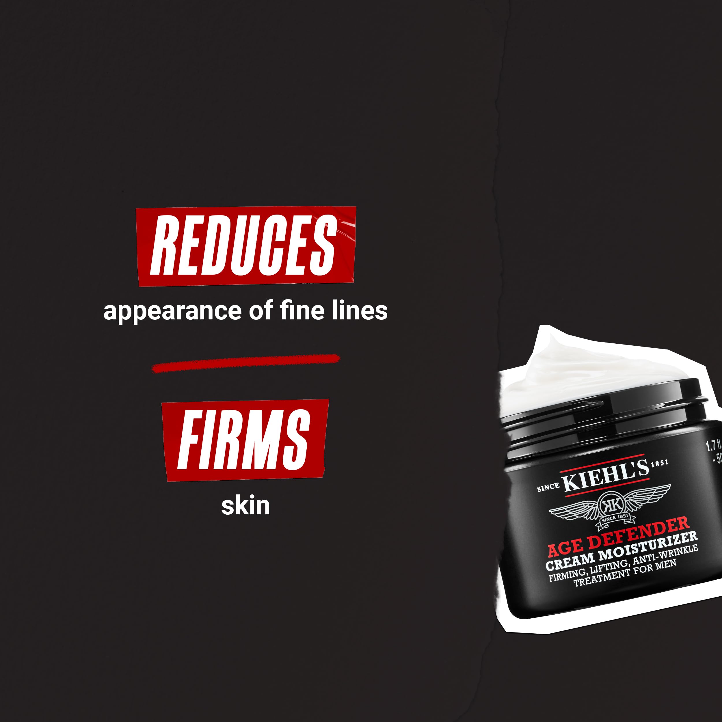 Kiehl's Age Defender – capryloyl salicylic acid et caféine pour exfolier et tonifier.