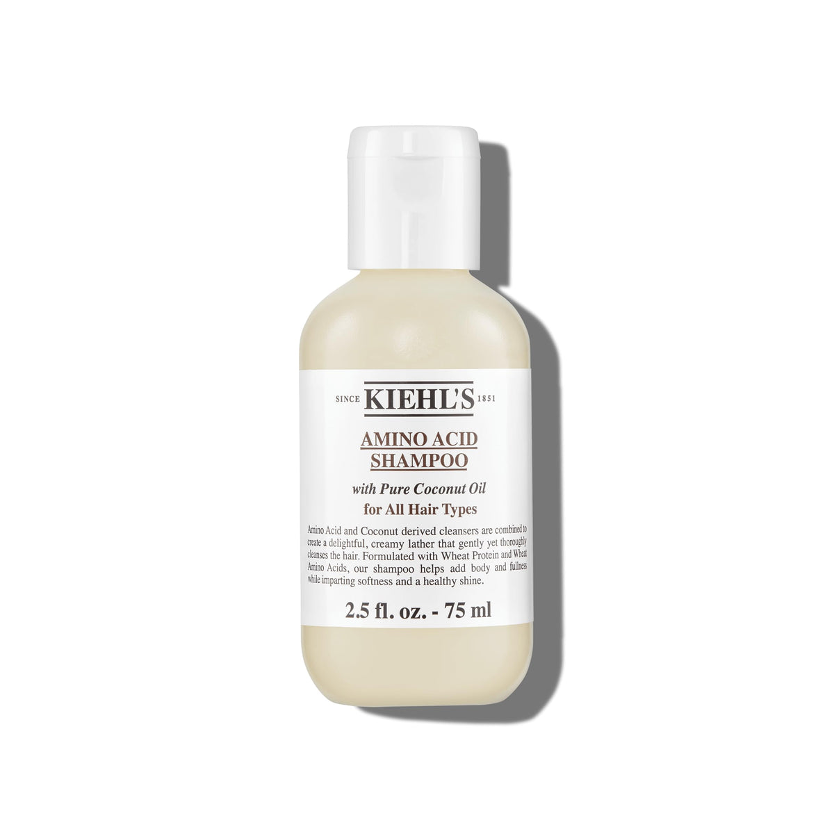 Kiehl's Amino Acids Shampoo bouteille clarifiant pour cheveux propres et volumineux.